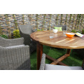 Hot trendy UV resistance Wicker PE Rattan Dining set table and 4 chairs Outdoor Furniture